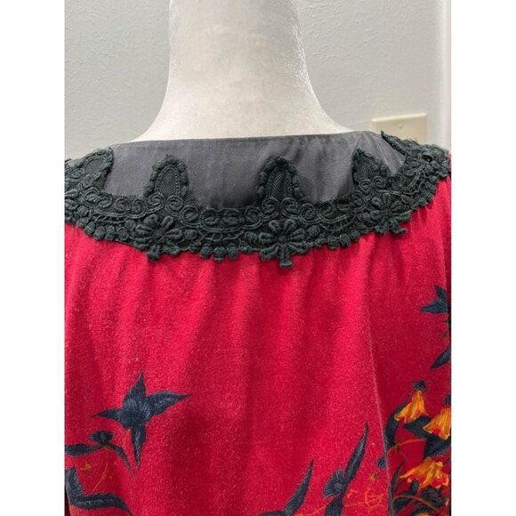 Sweet by Miss Mee red floral blouse size small - Picture 8 of 10